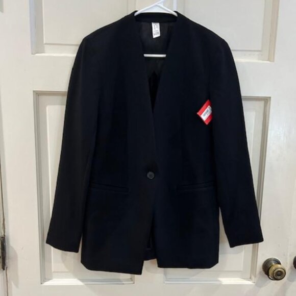 NWT SPANX PERFECT COLLARLESS BLAZER Black xs - Picture 3 of 7